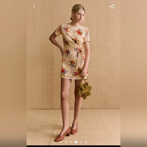 Sezane Pippa in Poppy - Floral Mini Dress Large, Like New - Picture 4 of 7